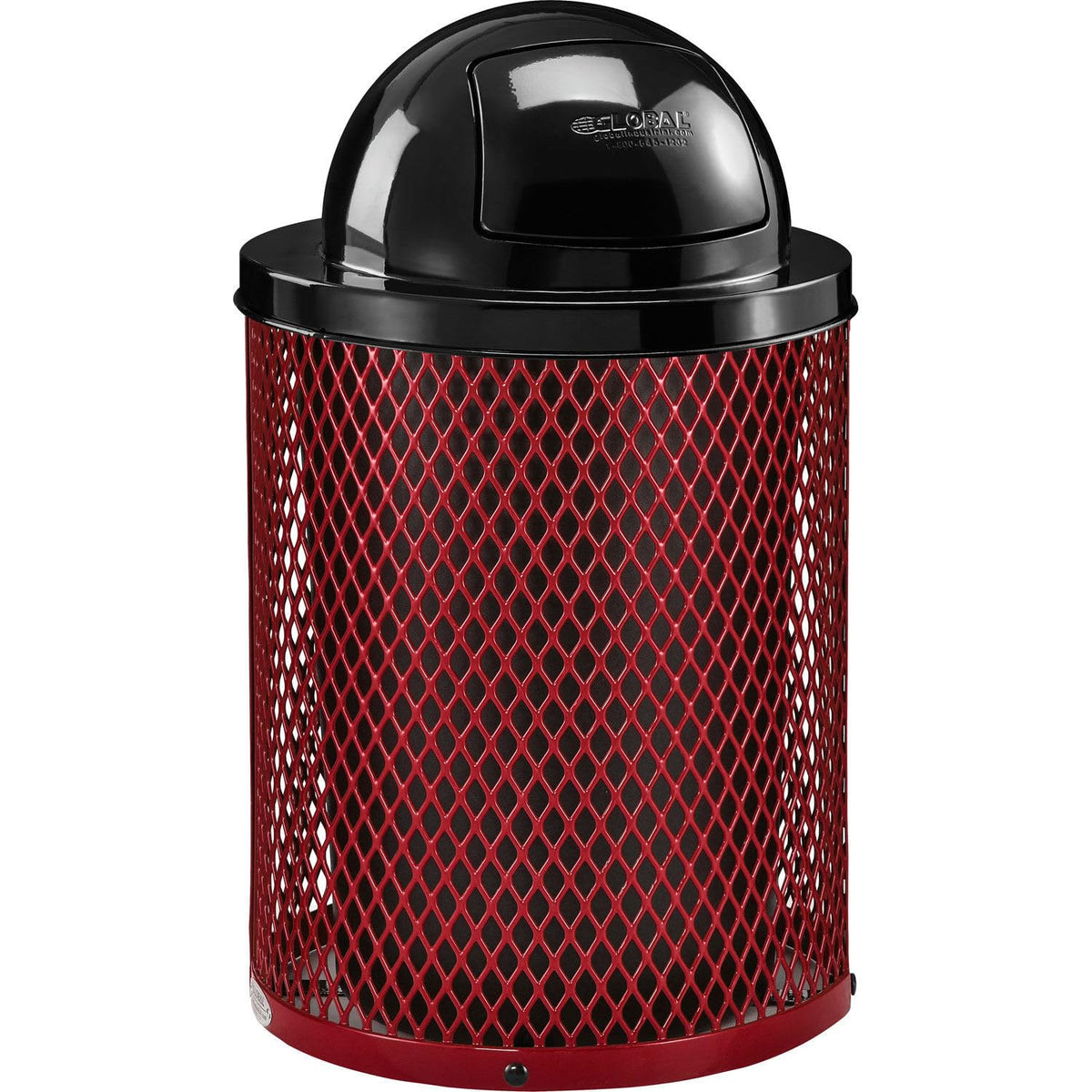 Global Industrial Red / 23.5 inches (Diameter) x 40 inches (Height) / Industrial Trash, Recycling & Compost