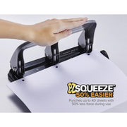 Bostitch 40 Sheet Black / Silver / 40 Sheets Punches
