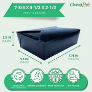 SOUTHERN CHAMPION TRAY Black / 7-3/4" x 5-1/2" x 2-1/2" / 1 Bakery Take Out Containers