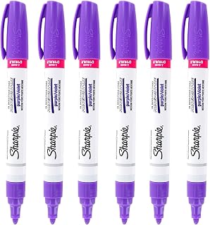 Sharpie Oil-Based Paint Marker, Medium Point, Purple Ink, Pack of 6