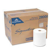 Signature Premium Hard-Wound 2-Ply Paper Towels by Georgia-Pacific – 12 Rolls (100 Sheets each), Paper, White, Model GPC28000