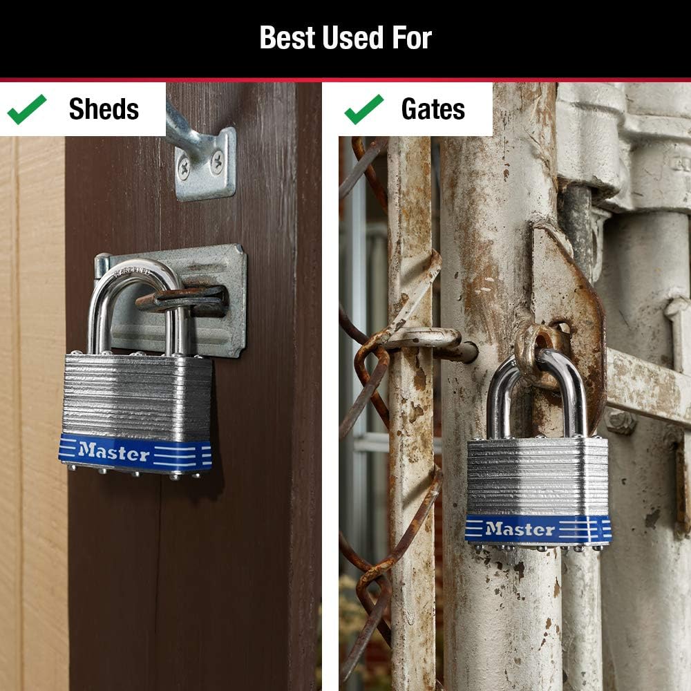 Master Lock Silver / 1 / 1 Pack Keyed Padlocks