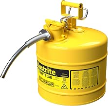 Justrite Type II Diesel Fuel Can, Yellow Galvanized Steel, FM Approved