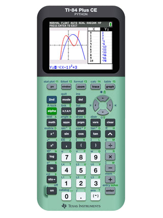 TI-84 Plus CE Graphing Calculator by Texas Instruments – Small, Plastic, Measure Mint, Model 84PLCE/TBL/1L1/AB