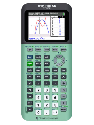 TI-84 Plus CE Graphing Calculator by Texas Instruments – Small, Plastic, Measure Mint, Model 84PLCE/TBL/1L1/AB