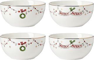 Lenox Grinchmas Christmas All-Purpose Bowls, Salad Bowl Set for 4 | dishwasher safe | holiday entertaining | kitchen and dining essential, christmas kitchen decor, gift for women