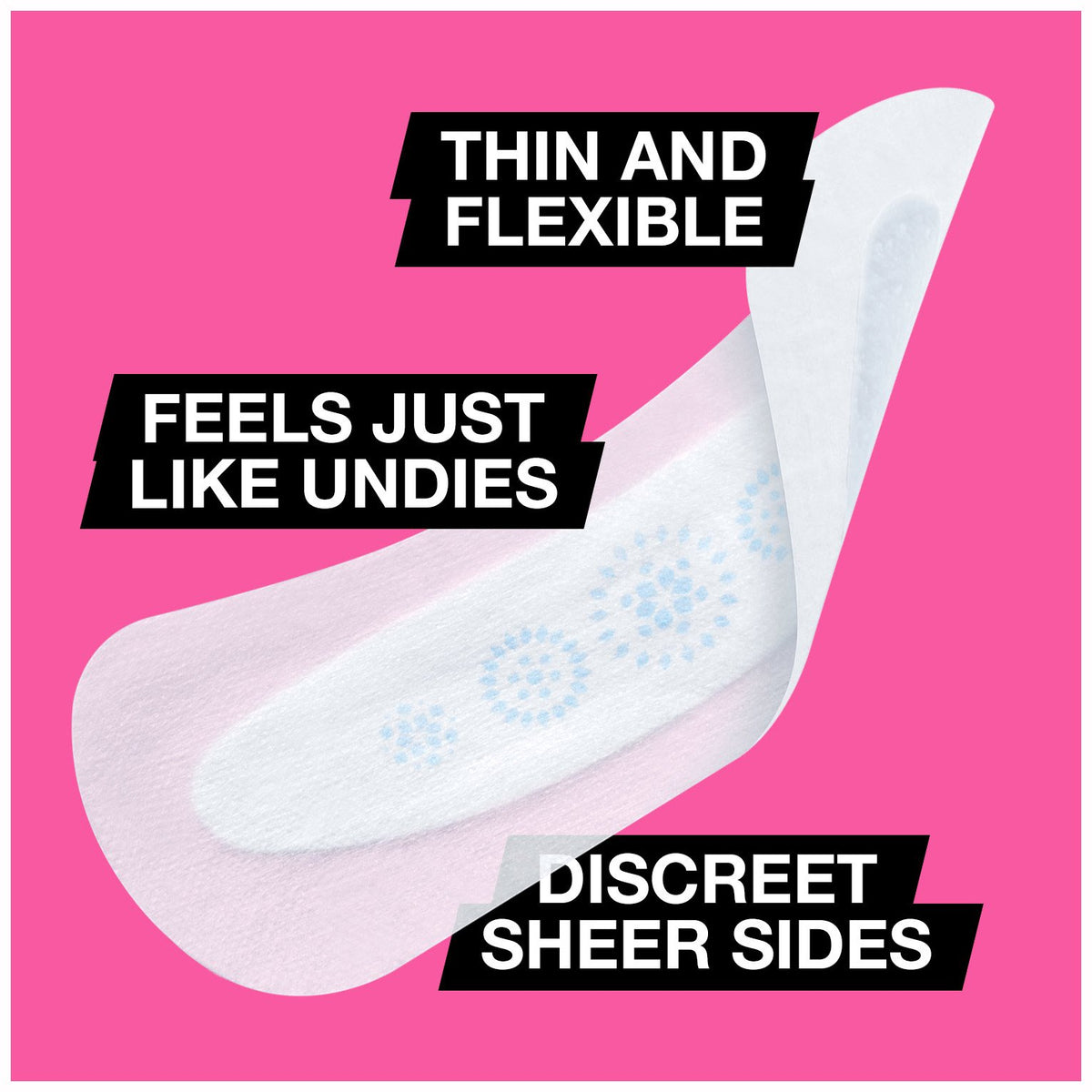 Barely There Liners by U by Kotex – 18 Count (Pack of 1), Cotton, Model 00036000413946