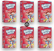 Hawaiian Punch Sugar-Free Juicy Red Powdered Drink Mix 6 Count of 8 packets each for Total 48 Sticks bundle packaged by D'Elite Box