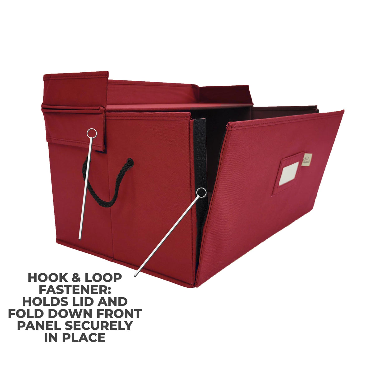 612 Vermont Ornament Storage Box, Holds 60 Ornaments of 4 Inches, Burgundy