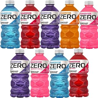 POWERADE Zero Variety Pack (9 Bottles, 28 oz Each) – Zero Sugar Electrolyte Sports Drink Bundle with Grape, Fruit Punch, Mixed Berry, Strawberry Smash & Orange