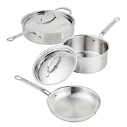 ProBond Luxe 5-Piece Professional Clad Stainless Steel Cookware Set by Hestan – Medium, Stainless Steel, Multicolor, Model 31767