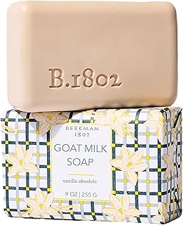 Beekman 1802 Goat Milk Soap, Vanilla Absolute, 9 oz | Moisturizing Hand & Body Soap Bar with Shea Butter & Botanical Oils, Triple-Milled, Non-Drying, Made for Sensitive Skin