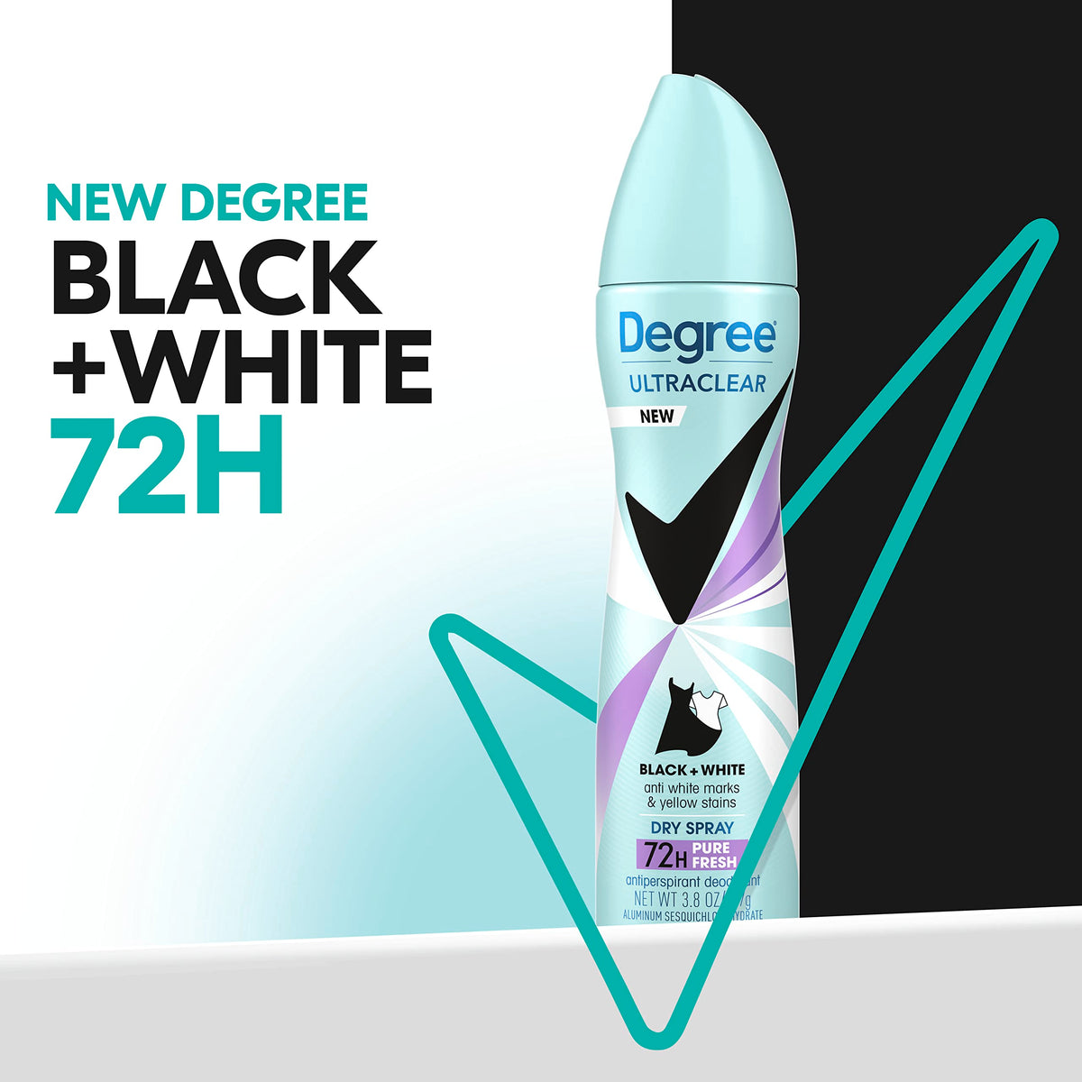 UltraClear Antiperspirant Deodorant Dry Spray by Degree – 3.8 Ounce (Pack of 3), Pack of 3, Model 919188