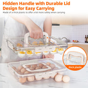 MesRosa Deviled Egg Carrier with Lid, 24 Egg Capacity, 2 Pack White