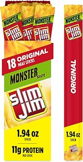 Slim Jim Monster Smoked Jerky Sticks, Original Flavor, 1.94 oz., 18-ct