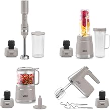 Dash Cordless Collection Bundle, 4 Rechargeable Appliances, French Grey