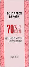 Scharffen Berger Dark Chocolate + Cherries + Almonds + Sea Salt Bar, 70% Cacao, Kosher, Gluten Free & Non-GMO, 3 Ounce (Pack of 12)