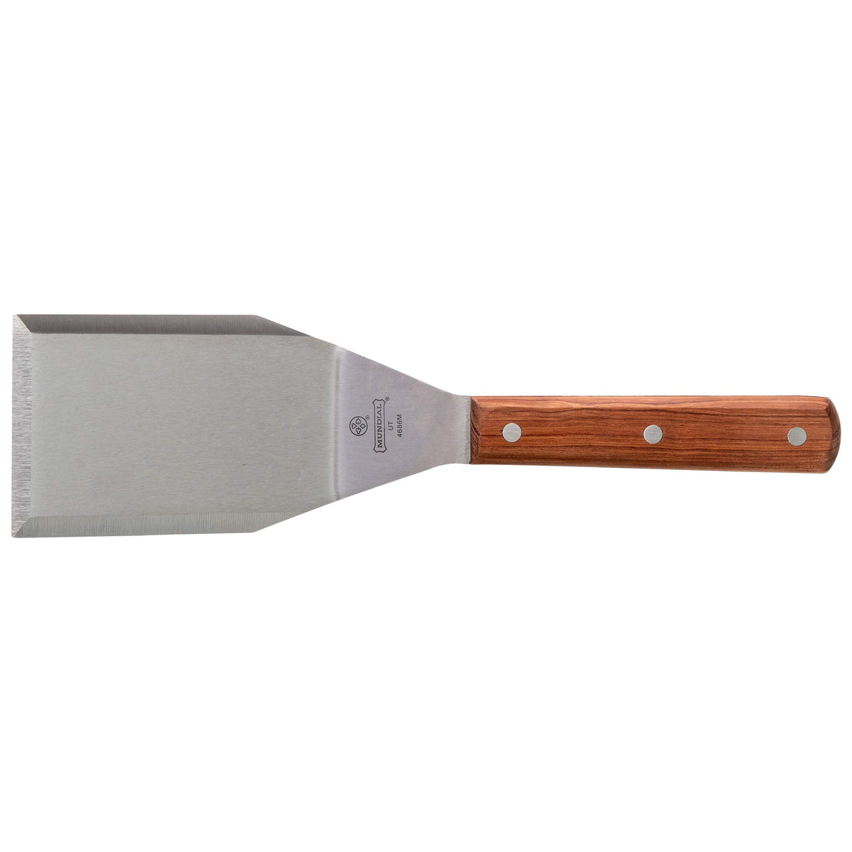 Hamburger Turner 4" x 3" by Mundial – 4 inches by 3 inches, Alloy Steel, Wood, Model 4686M