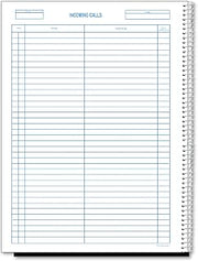 Rediform 50111 Wirebound Call Register 8 1/2 x 11 3 700 Forms/Book