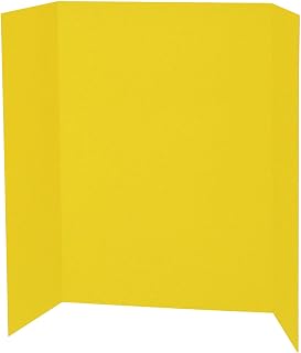 Pacon Presentation Boards P3769, Single Wall, 48" x 36", Yellow, 24 Count