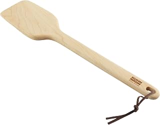 Kuhn Rikon Maple Wood Angle Paddle with Square Edges and Leather Tie, 30 cm