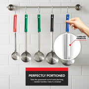 Portion Control Serving Spoons (Set of 8) by Stock Your Home – 8 Count, Stainless Steel, Multicolor, Pack of 8, Model Stock Your Home 3650