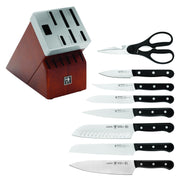 Solution Razor-Sharp 14-pc Self Sharpening Knife Block Set by HENCKELS – 14-pc, Stainless Steel, Brown, Pack of 14, Model 1025358