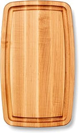John Boos CB Series Rectangular Wooden Maple Cutting Board 18”x10.5” | – 1.5” Thick, 8-lb Reversible Butcher Block with Rounded Edges, Juice Groove, Edge-Grain & Finger Grips – Made in the USA