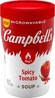 Campbell's Sipping Soup, Spicy Tomato Soup, 11.1 oz Microwavable Cup