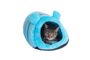 Cat Bed Model Tube Shape by Armarkat – 20 x 14 x 11, Fabric, Sky blue, Model C90CTL