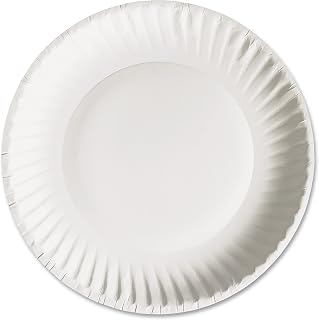 AJM Packaging Ajm PP9GREWH White Paper Plates44; 9 in.