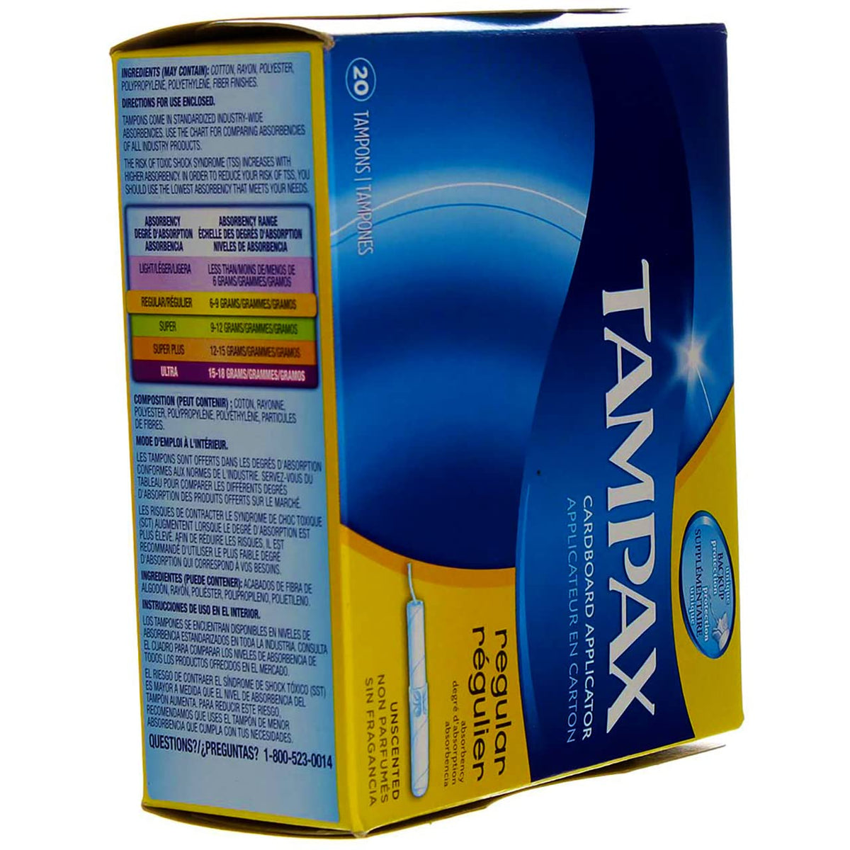 Cardboard Regular by Tampax – Cotton, Pack of 3, Model 646350