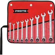 Stanley Proto Industrial JSCVT-9S Full Polish 12 Point Reverse Ratchet Wrench 9 Piece, 9/32-3/4"