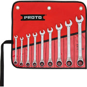 Proto Industrial Full Polish 12 Point Reverse Ratchet Wrench 9 Piece by STANLEY – 9/32-3/4", Blend, Multi, Model JSCVT-9S