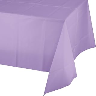Creative Converting 54-inch W x 108-inch L Luscious Lavender Purple Plastic Tablecloths, 3 Count (DTC01250TC)