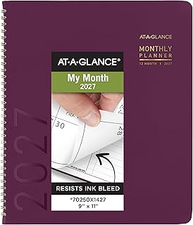 AT-A-GLANCE 2027 Planner, Monthly, 9" x 11", Contemporary, Purple (70250X1427)