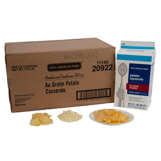 Reduced Sodium Au Gratin Potato Casserole 6 Case 2.25 Pound -- 1 Case by Basic American Foods – Pack of 6
