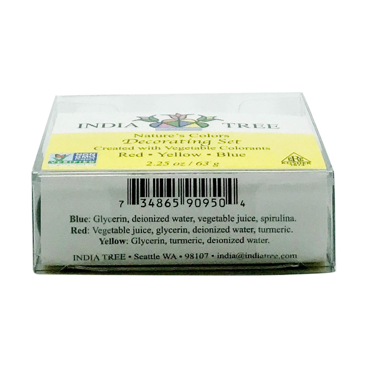 Natural Decorating Color, 2.5 Ounce by India Tree – 0.75 Ounce (Pack of 3), Yellow,Blue,Red, Pack of 3, Model 0734865909504