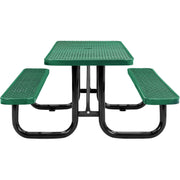 Global Industrial Green / 72 inches x 62 inches x 29.5 inches / Industrial Picnic Tables
