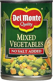Del Monte Mixed Vegetables, No Salt Added, 14.5 Ounce (Pack of 12)