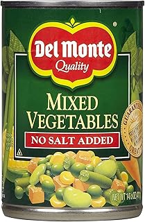 Del Monte Mixed Vegetables, No Salt Added, 14.5 Ounce (Pack of 12)