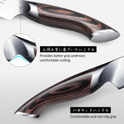 HOSHANHO Butcher Knife Set, 3 Piece High Carbon Steel, Silver