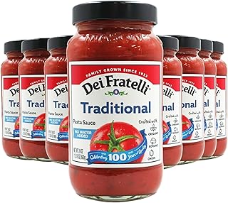 Dei Fratelli Traditional Pasta Sauce (24 oz. jars; 8 pack) - No Water Added - Never from Tomato Paste - 5th Generation Recipe