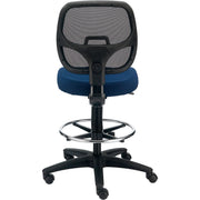 Armless Mesh Drafting Stool by Global Industrial – Plastic, Blue, Model A2813TMIX-BL