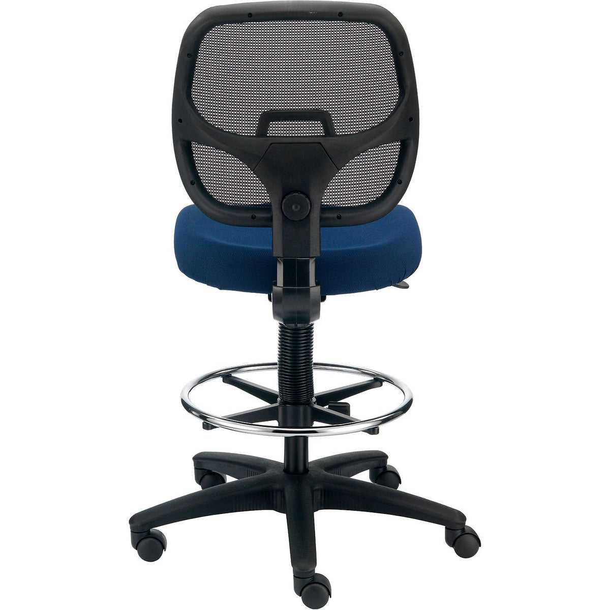 Armless Mesh Drafting Stool by Global Industrial – Plastic, Blue, Model A2813TMIX-BL