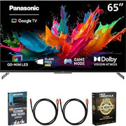 Panasonic 65 inch W85C QD-Mini LED Google TV 2026 TN-65W85CPS Bundle | TN-65W85CPS Include 2x HDMI Cable, Home Theater Guide and Deco Essentials Exclusive 26 Month CPS Enhanced Protection Pack