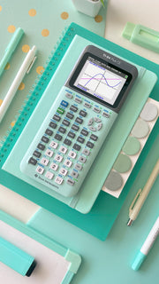 TI-84 Plus CE Graphing Calculator by Texas Instruments – Small, Plastic, Measure Mint, Model 84PLCE/TBL/1L1/AB