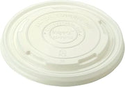 World Centric BOL-CS-12 100% Compostable CPLA Paper Bowl Lids, White, for 12-32 oz. Bowls (Pack of 1000)