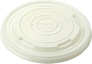 World Centric BOL-CS-12 100% Compostable CPLA Paper Bowl Lids, White, for 12-32 oz. Bowls (Pack of 1000)