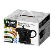 Prime Cuisine Electric Gravy Boat Warmer, 17 Ounces, Black